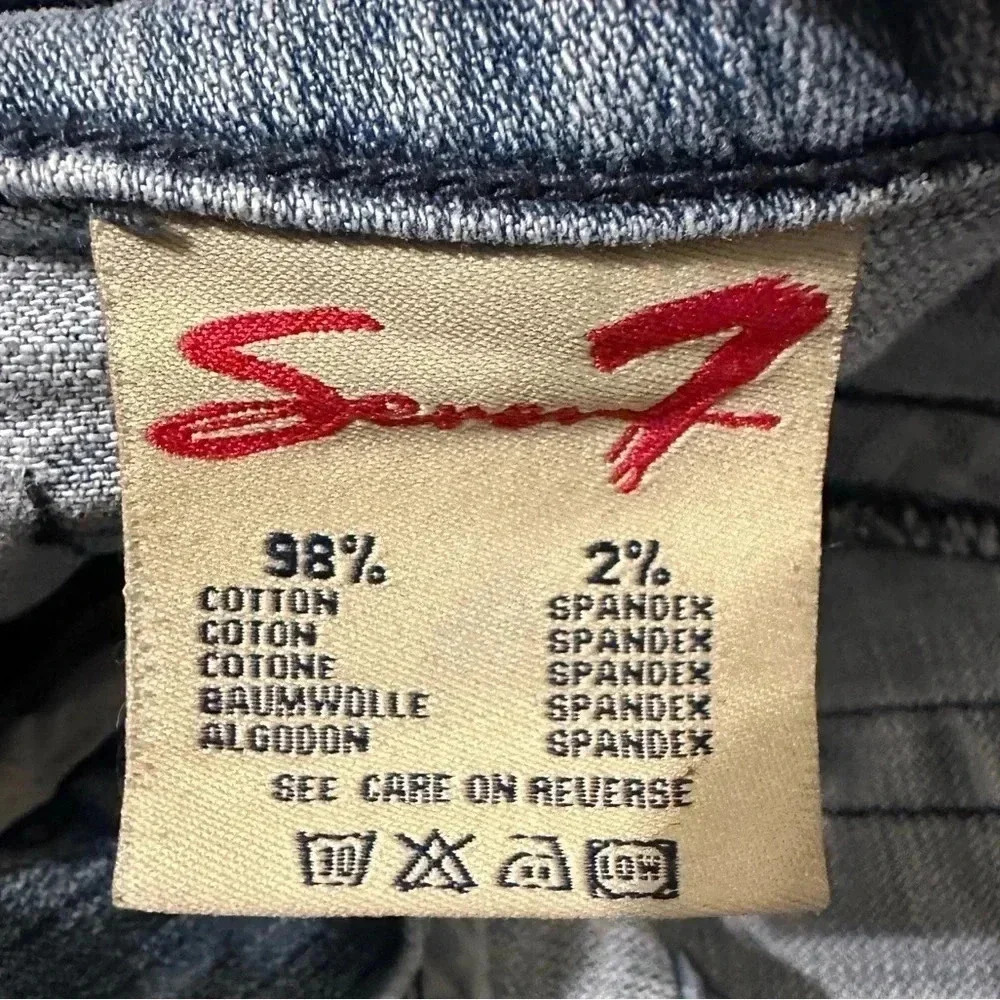SEVEN7 Women’s Cotton Flare Light Denim Jeans size 28 - Picture 6 of 16